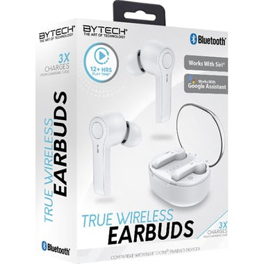Bytech True Wireless Bluetooth Earbuds (White)