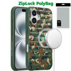 Phone Case for iPhone 16 Plus 6.7 inch Magnetic Chrome Case - Camo