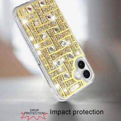 For iPhone 16 Plus 6.7 inch Bling Hybrid Case Cover - I