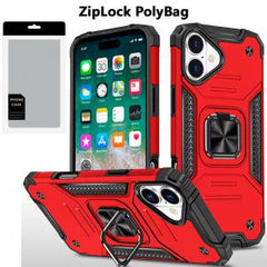 Phone Case for iPhone 16 Plus 6.7 inch Robust Magnetic Kickstand Hybrid - Red