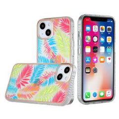 For iPhone 13 Pro Classy Floral IMD Electroplated Edge ShockProof Case Cover - Floral A