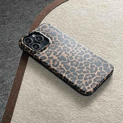 for iPhone 14 Pro max 6.7 inch Brown Cheetah Print Leopard Phone Case
