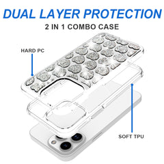 For iPhone 15 Pro Bling Hybrid Case Cover - G