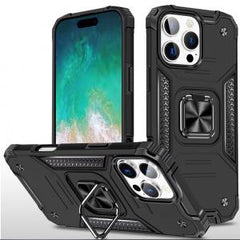 Phone Case for iPhone 16 Pro Max 6.9 inch Robust Magnetic Kickstand Hybrid Case Cover - Black