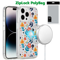 Phone Case For iPhone 14 PRO MAX 6.7" Magnetic Space UV Design Case - Colorful Floral