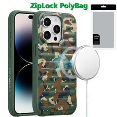 Phone Case For iPhone 14 PRO MAX 6.7" Magnetic Chrome Case - Camo
