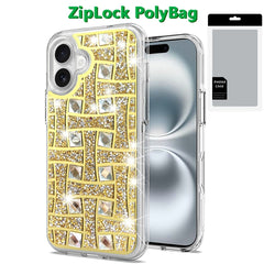Phone Case For iPhone 16 6.1 inch Bling Hybrid Case Cover - I