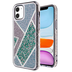 Phone Case for iPhone 13 Pro Rhombus Bling Glitter Diamond Case Cover - Green