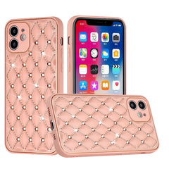 Phone Case for iPhone 13 Pro Royal Electroplated Diamond Bling Premium Hybrid Case Cover - Rose Gold