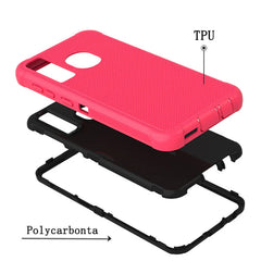 3-In-1 Hybrid Heavy Duty Holster Combo Case For SAMSUNG GALAXY A20 In Hot Pink
