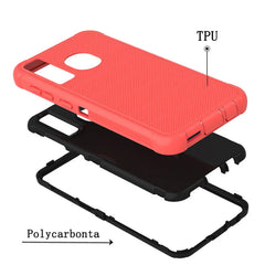 3-In-1 Hybrid Heavy Duty Holster Combo Case For SAMSUNG GALAXY A20 In Pink