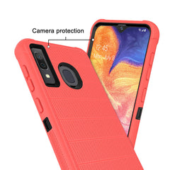 3-In-1 Hybrid Heavy Duty Holster Combo Case For SAMSUNG GALAXY A20 In Pink