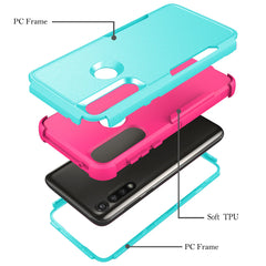 3in1 Hybrid Heavy Duty Defender Rugged Armor Military Grade Protective Case MOTOROLA G POWER 2020 In Green