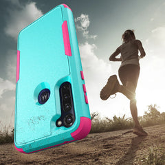 3in1 Hybrid Heavy Duty Defender Rugged Armor Military Grade Case MOTOROLA G STYLUS 2020 In Green