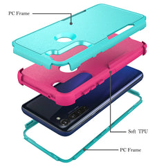 3in1 Hybrid Heavy Duty Defender Rugged Armor Military Grade Case MOTOROLA G STYLUS 2020 In Green