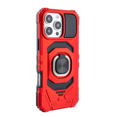 Kickstand Ring Holder TPU Shockproof Case for iPhone 16 PRO MAX in RED