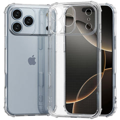 iPhone 17 Pro Max Shockproof Transparent Thick TPU Case Cover - Clear