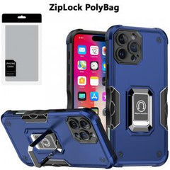 Phone Case for iPhone 16 Pro 6.3 inch OPTIMUM Magnetic Ring Stand Hybrid - Blue