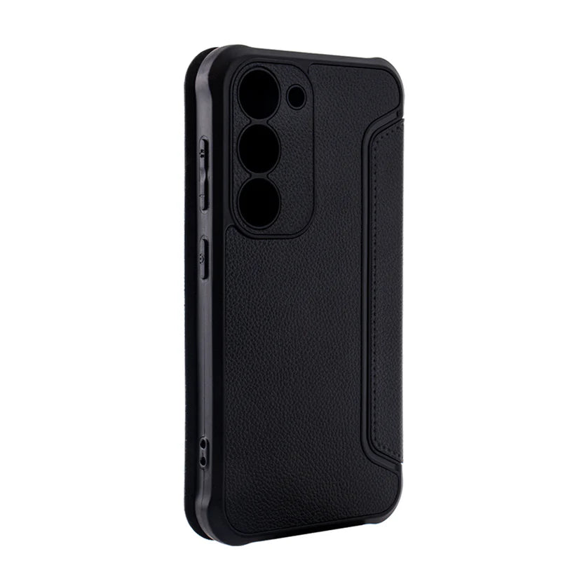 Magnetic wallet Leather phone case For Samsung Galaxy S23 Ultra In Black