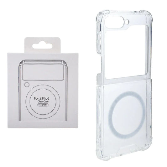 Magnetic Wireless Charging TPU Bumper Case For Z FLIP 6 In Clear