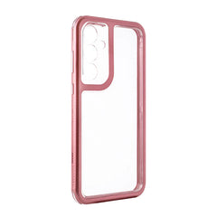 Heavy Duty Transparent Shockproof Protection 3-in-1 Hybrid Protective Case For GALAXY A55 5G In Pink